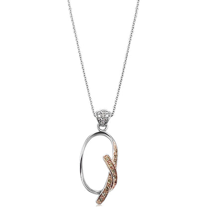 Graceful Twist Oval Pendant