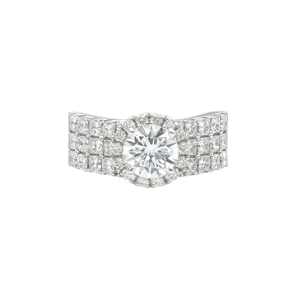 Stunning Round-Cut Diamond Engagement Ring