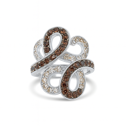 Intricate Swirl White Gold Ring
