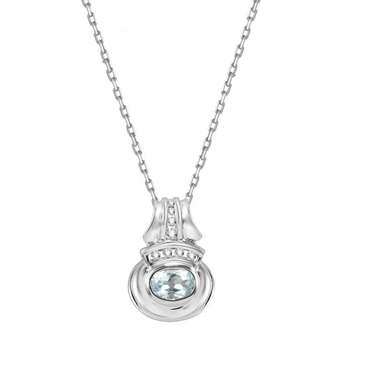 Aqua Halo Drop Pendant