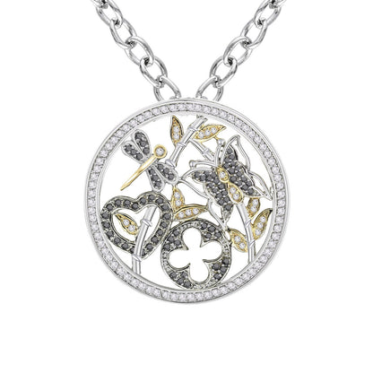 Enchanted Garden Diamond Medallion Pendant