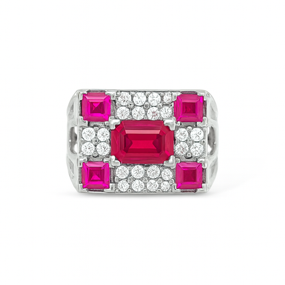 Fuchsia Fortress White Gold Ring
