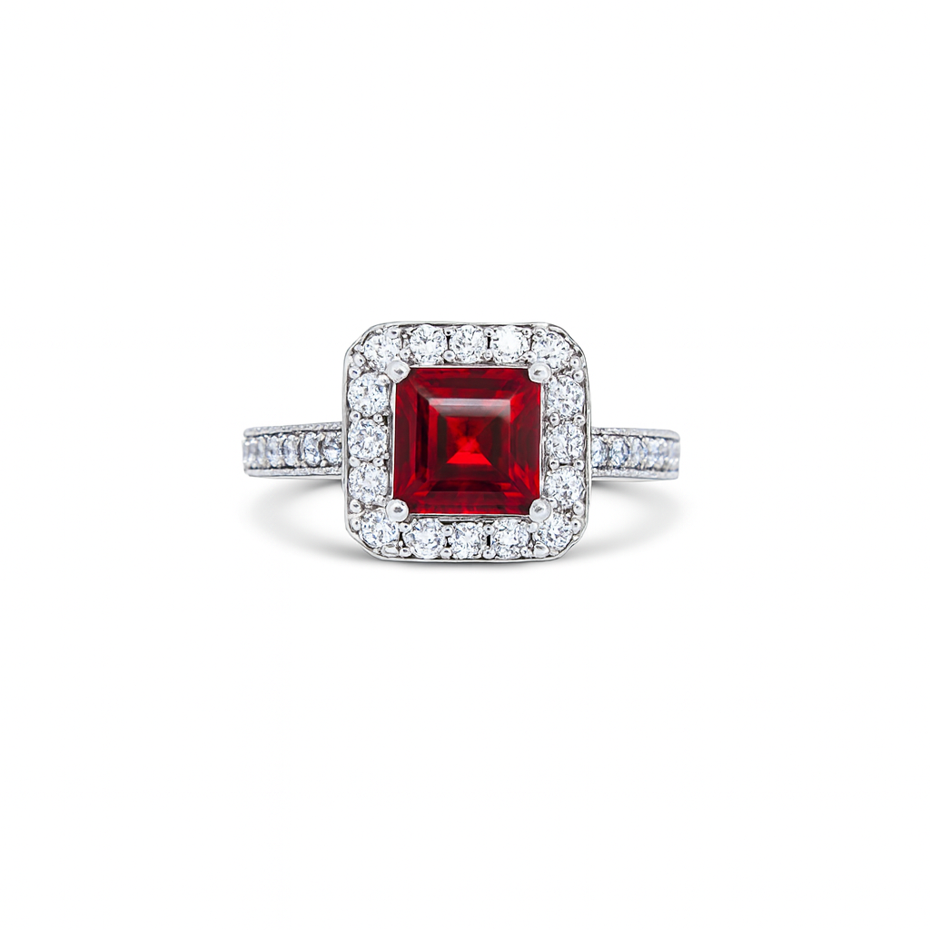 Ruby Glow Birthstone Gold Ring