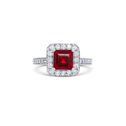 Ruby Glow Birthstone Gold Ring