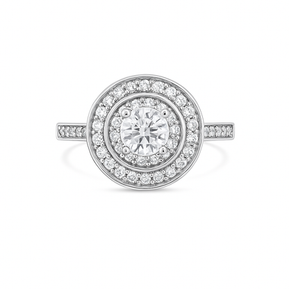 Round Brilliant-Cut White Gold Ring