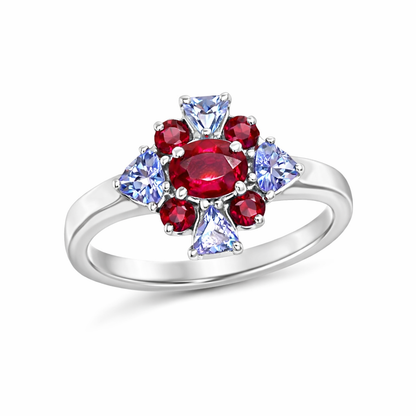 Multicolor Imperial Bloom Birthstone Gold Ring