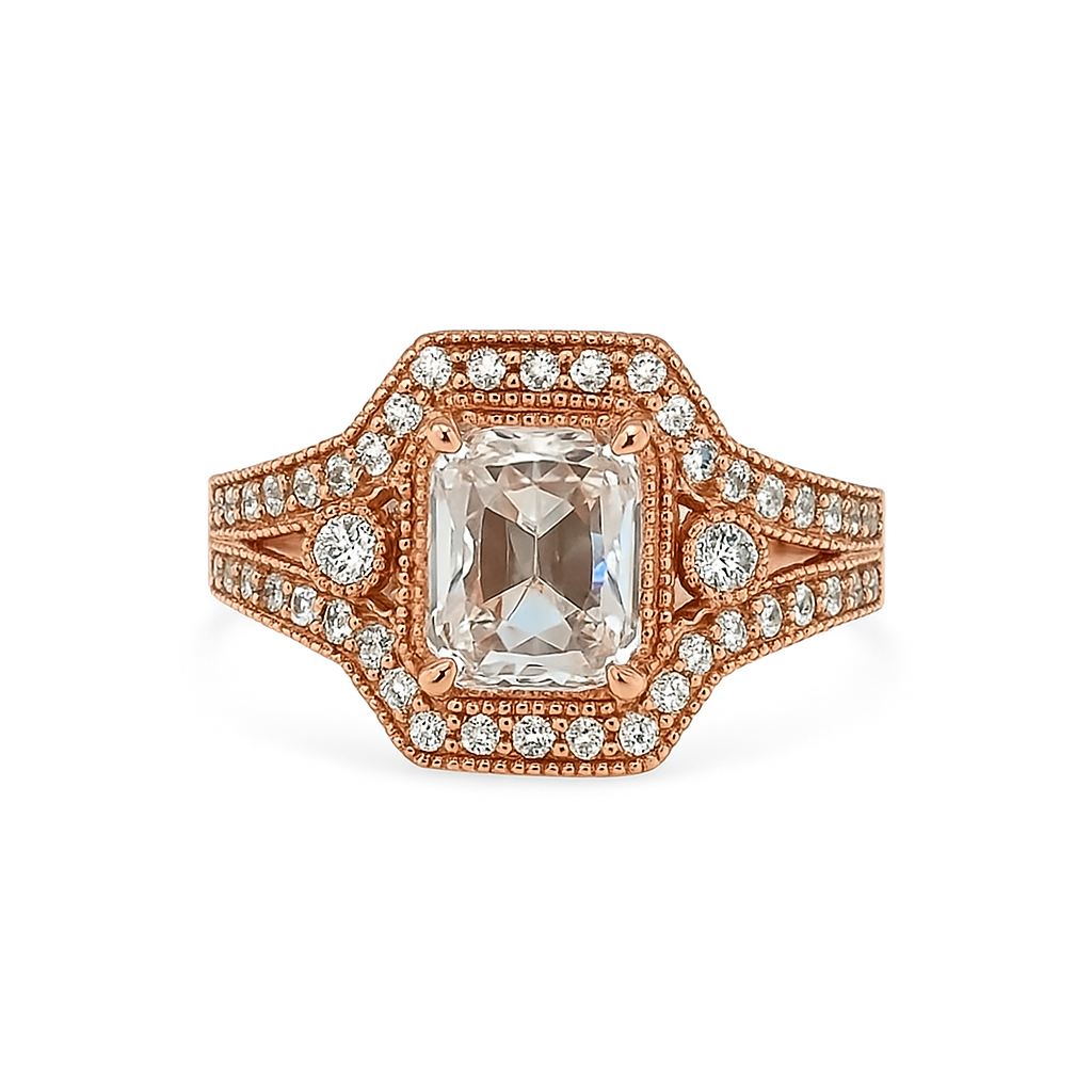 Cushion-Cut Rose Gold Ring