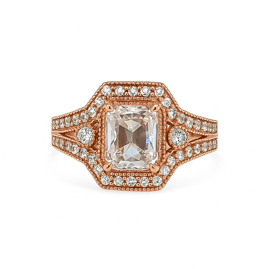Cushion-Cut Rose Gold Ring