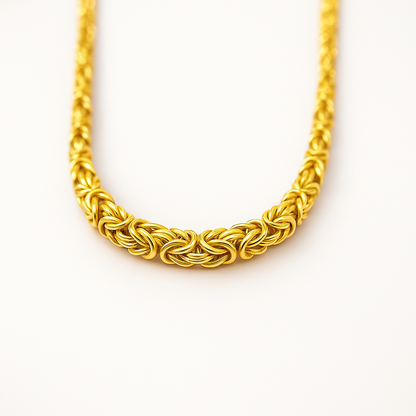Silver Necklace(yellow-plated)