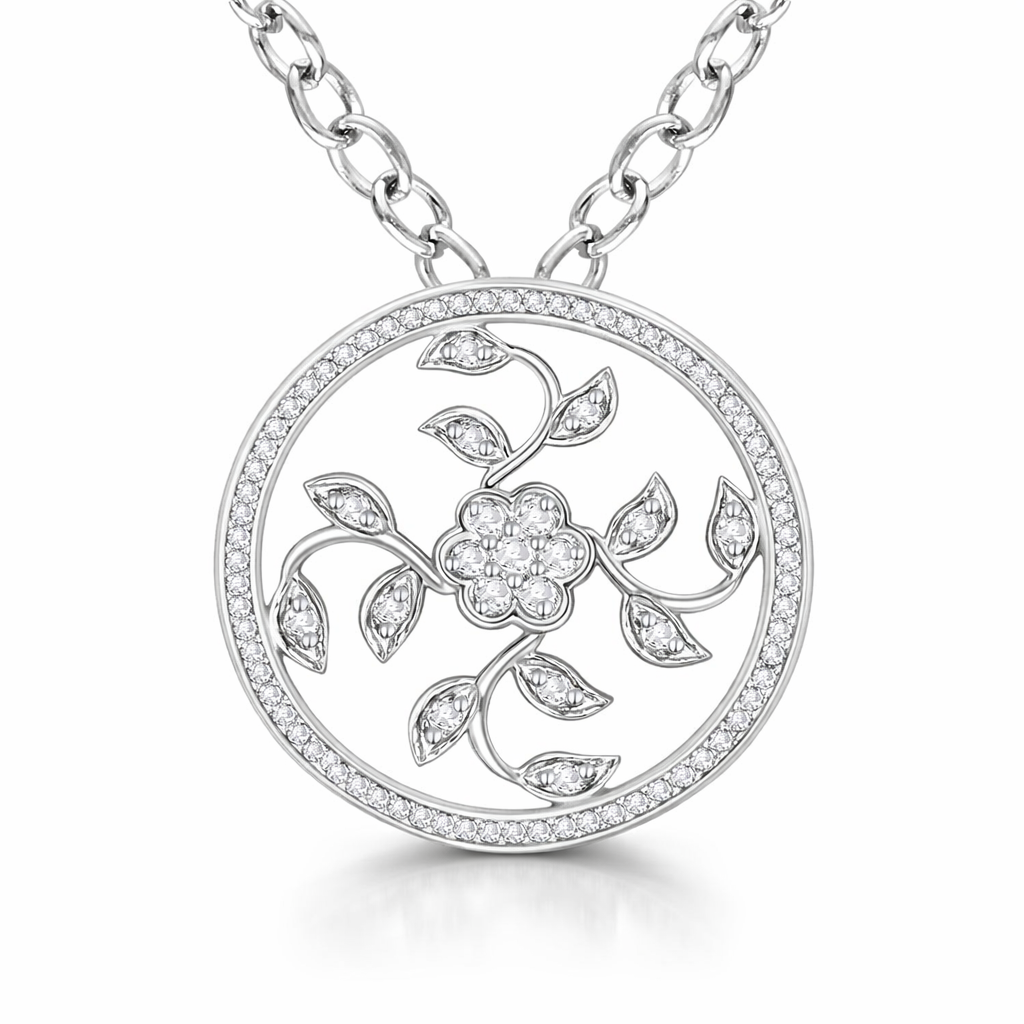 Eternal Bloom White Gold Pendant