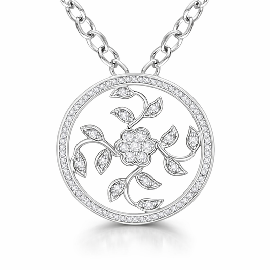 Eternal Bloom White Gold Pendant