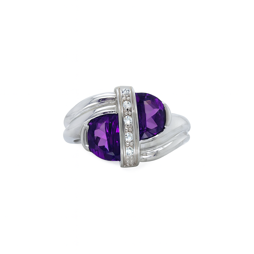 Amethyst Birthstone Gold Ring
