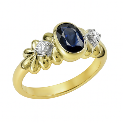 Oval Cut Black Diamond Birthstone Ring