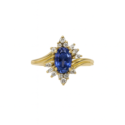 Tanzanite Oval Cut Birthstone Ring
