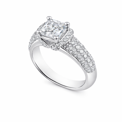 Pave Setting Engagement Ring