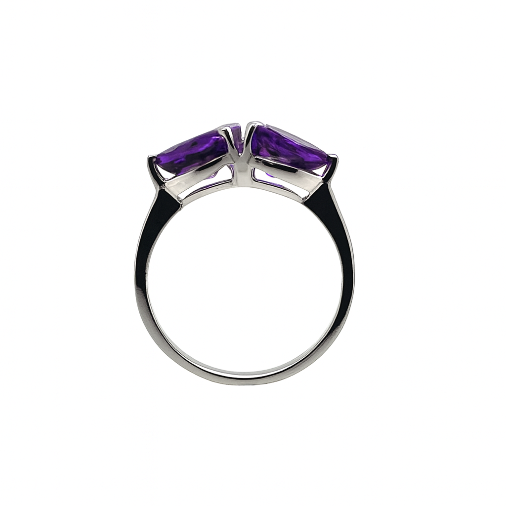 Amethyst Marquise Cut Birthstone Gold Ring