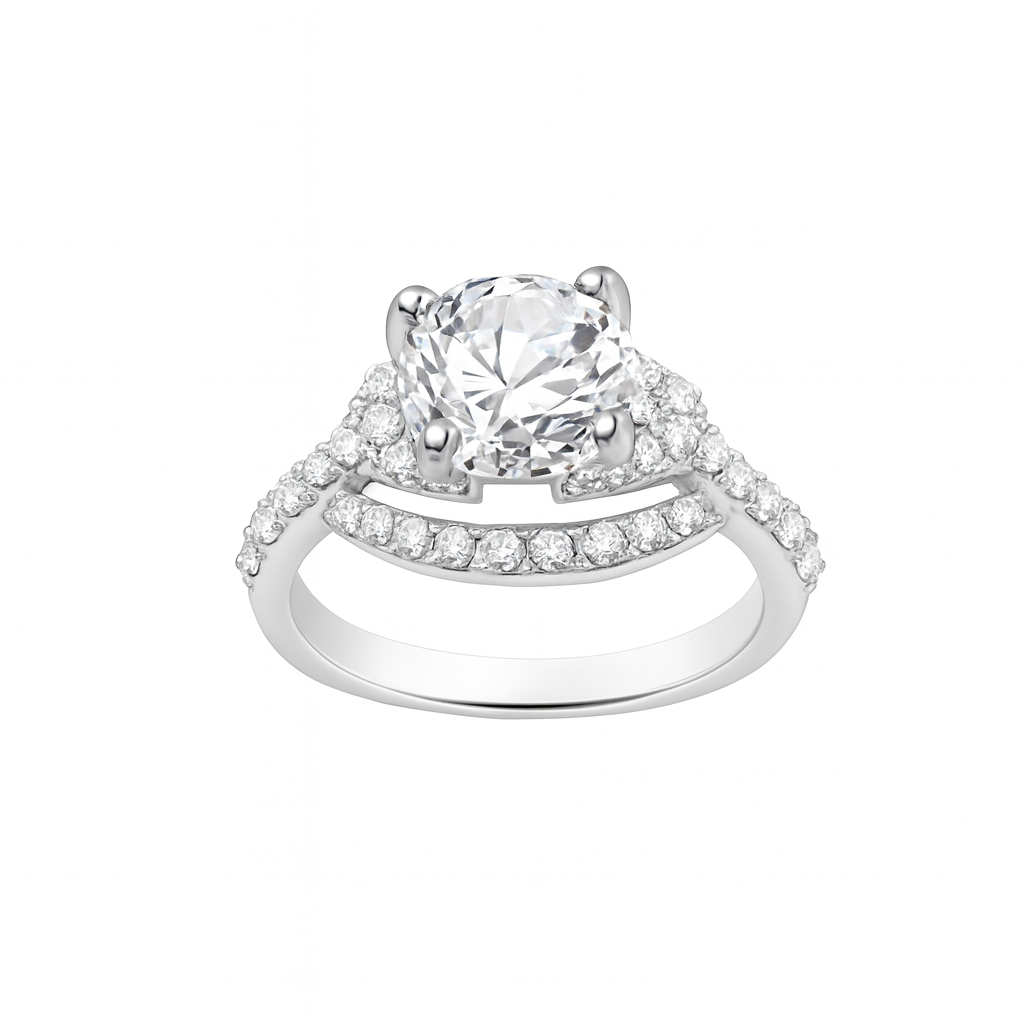 Cascading Stars Engagement Ring