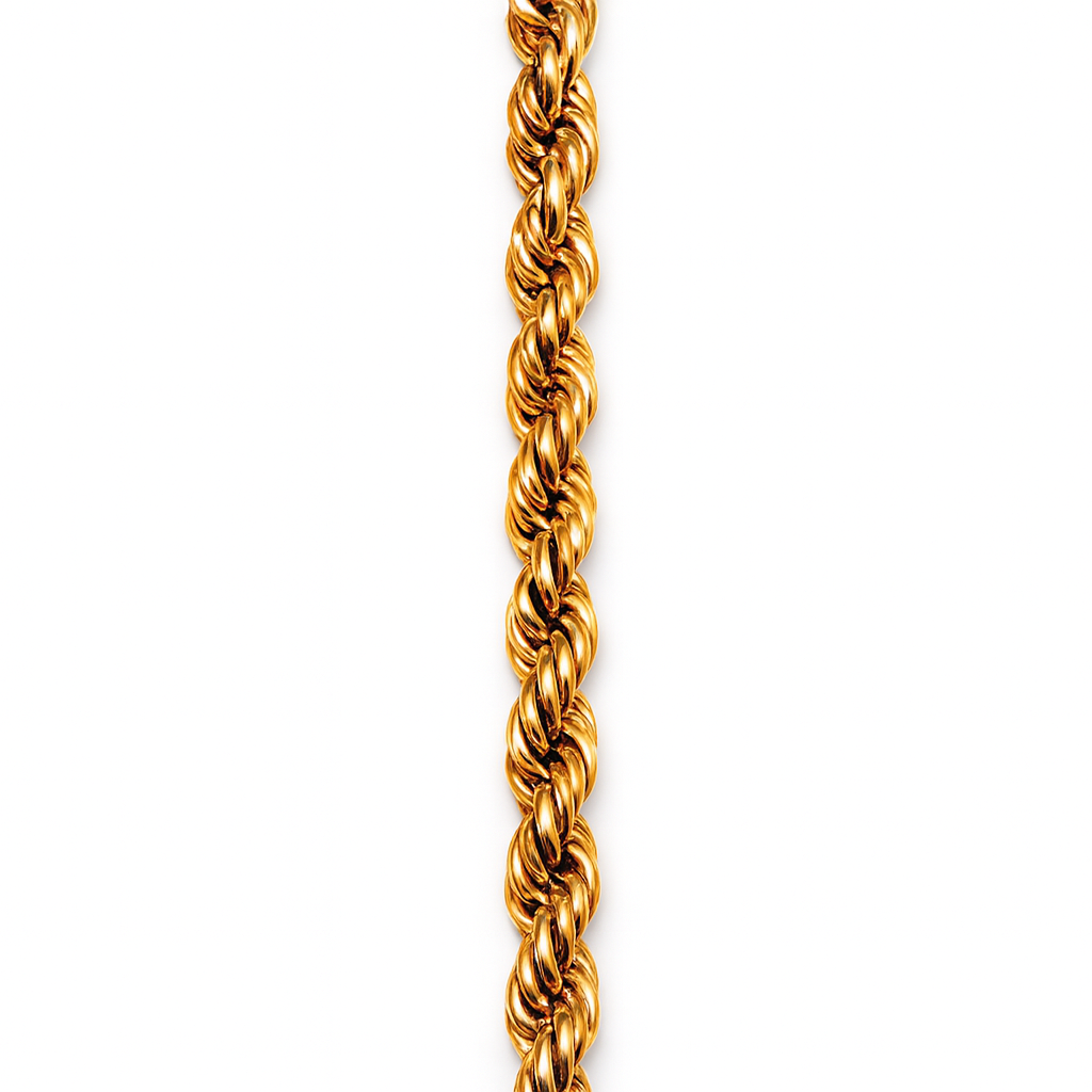 14K Yellow Gold Rope Chain for Men