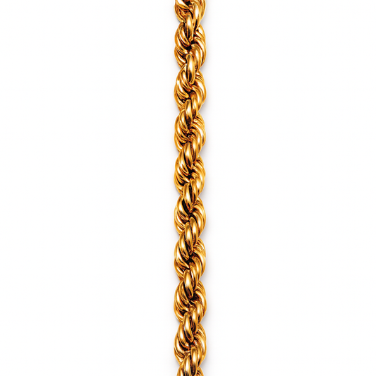 14K Yellow Gold Rope Chain for Men