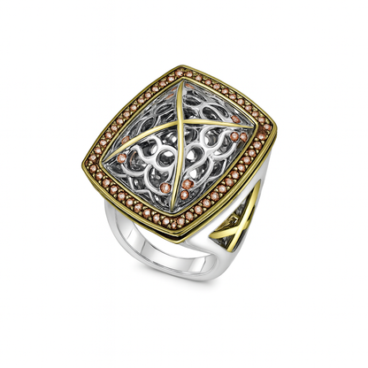 Two-Tone Gold Rectangular-Style