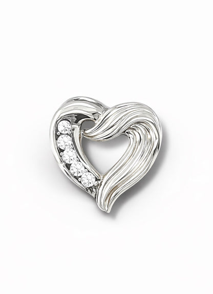 Flowing Diamond Heart Pendant
