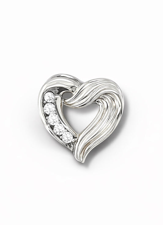 Flowing Diamond Heart Pendant