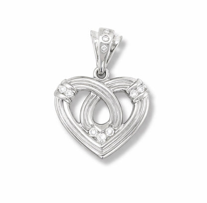 Intertwined Diamond Heart Pendant