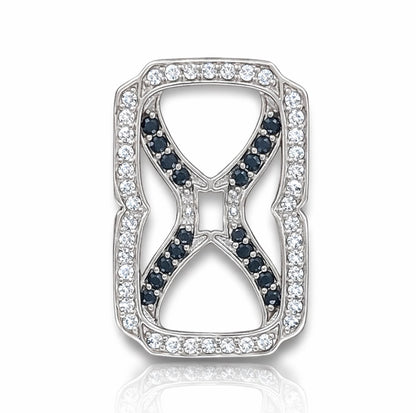 Midnight Hourglass Diamond & Sapphire Pendant