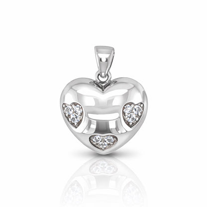 Triple Heart Diamond Love Pendant