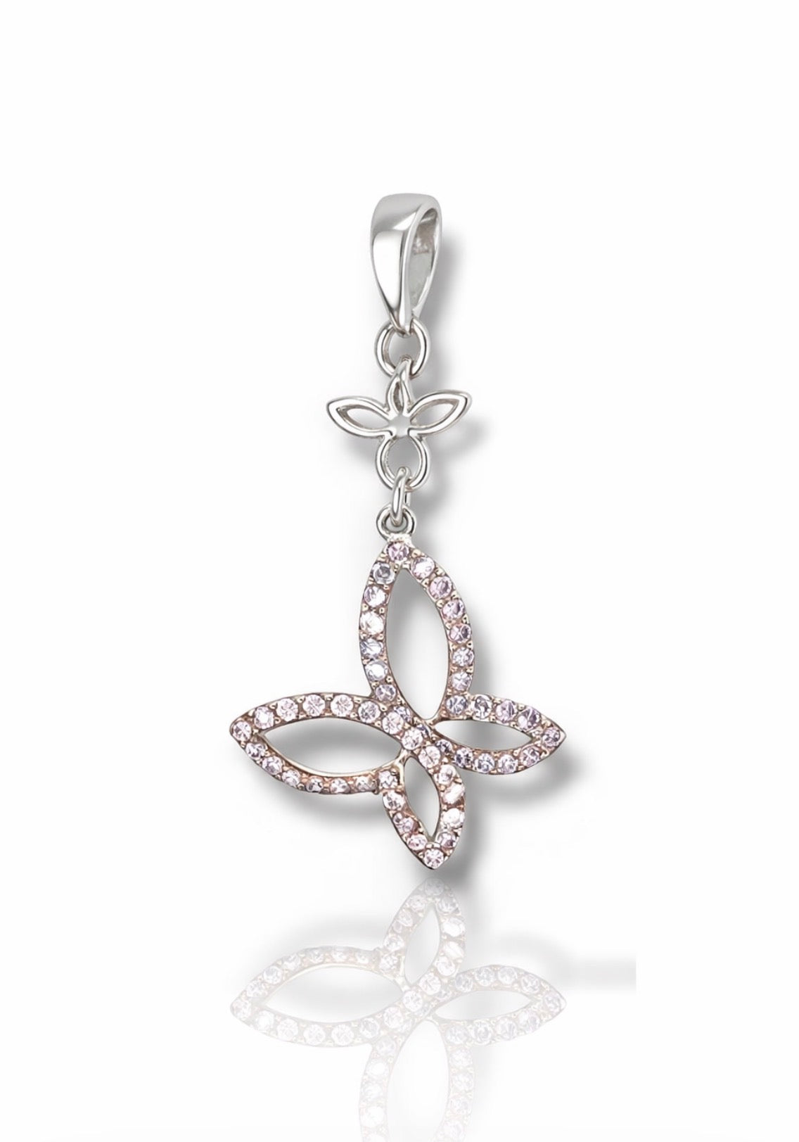 Blush Butterfly Elegance Pendant