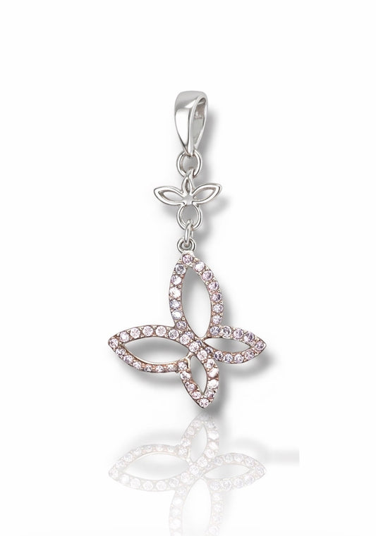 Blush Butterfly Elegance Pendant