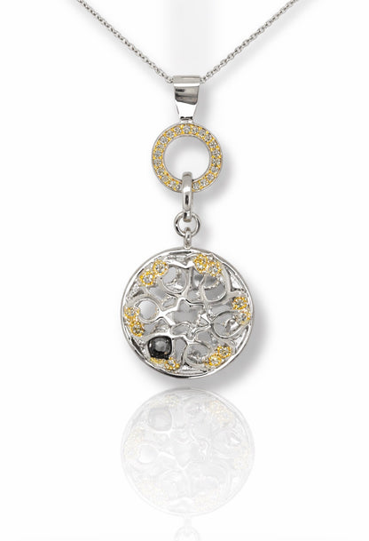 Golden Halo Filigree Medallion Pendant