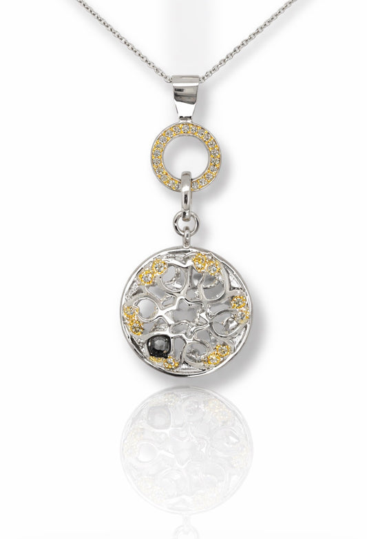 Golden Halo Filigree Medallion Pendant