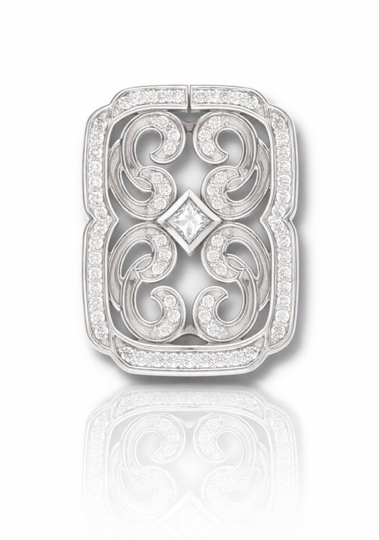 Royal Filigree Diamond Frame Pendant