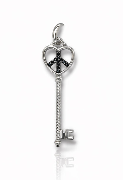 Peace & Love Key Pendant