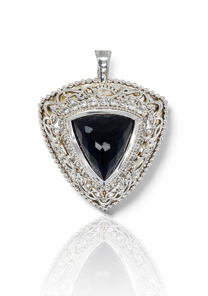 Midnight Majesty Trillion Cut Pendant
