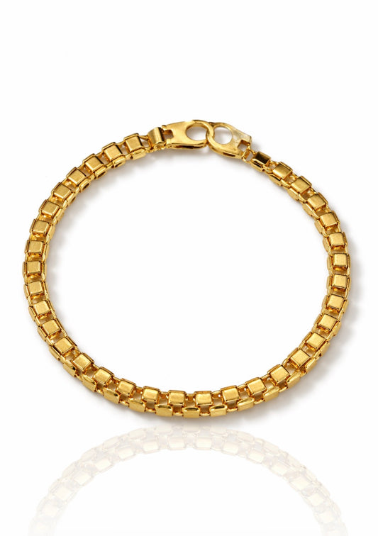 Classic Box Link Gold Bracelet