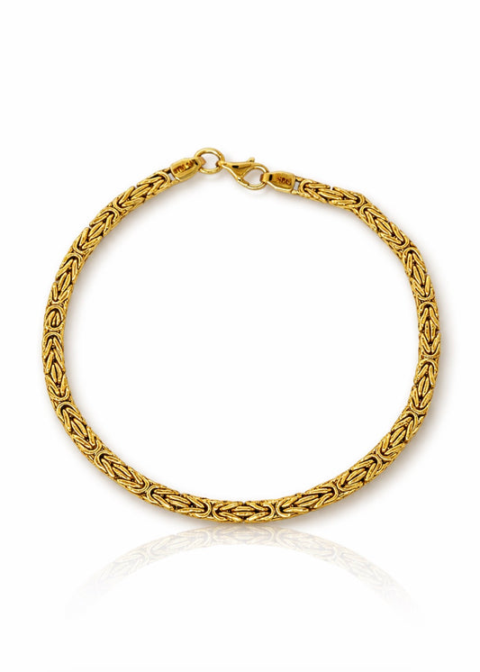 Intricate Byzantine Link Gold Bracelet