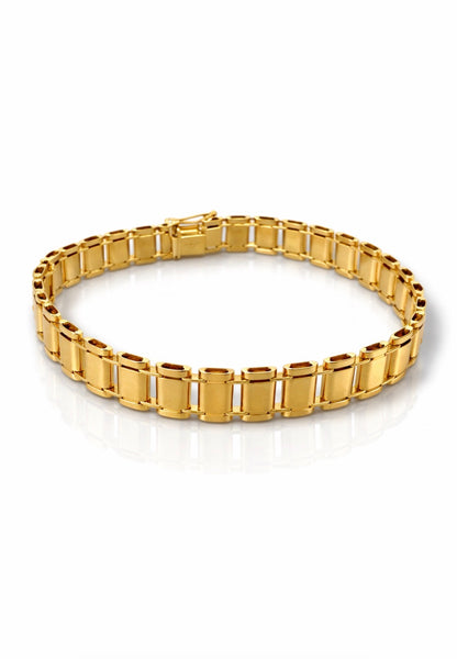 Sleek Gold Link Classic Bracelet