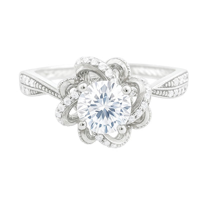 Round-Cut White Gold Ring