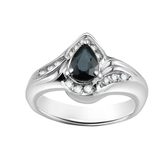 Pear-Cut Sapphire Gold Ring