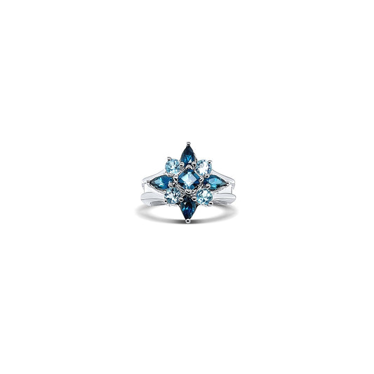 Topaz Star-Cut Gold Ring