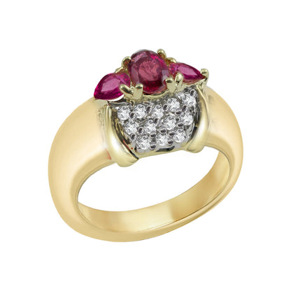 Oval-Cut Yellow Gold Ring