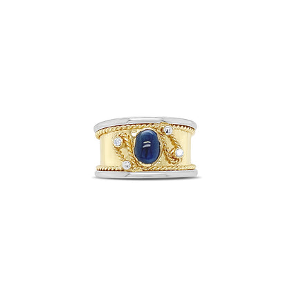 Oval-Cut Yellow Gold Ring