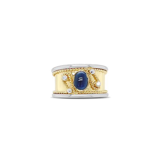 Oval-Cut Yellow Gold Ring