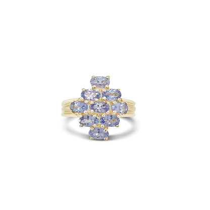 Tanzanite Oval-Cut Yellow Gold Ring