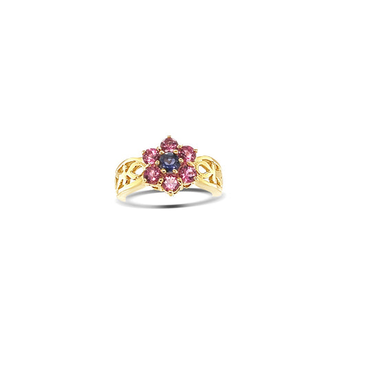 Floral-Cut Yellow Gold Ring