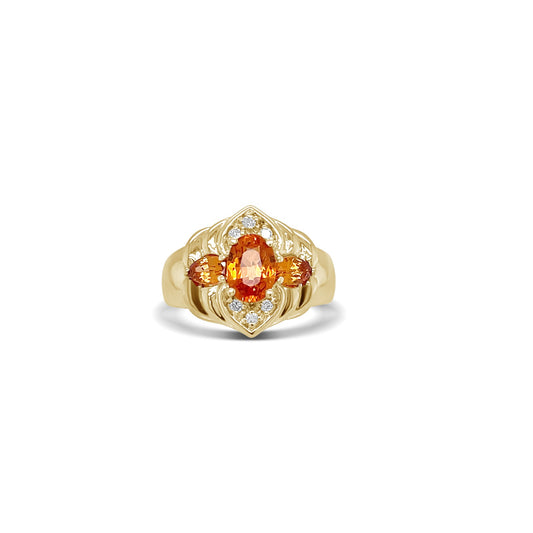 Citrine Oval-Cut Yellow Gold Ring