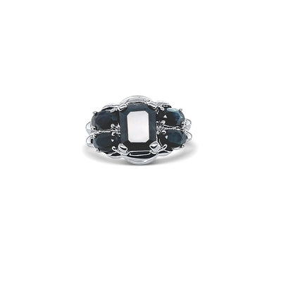 Emerald-Cut White Gold Ring