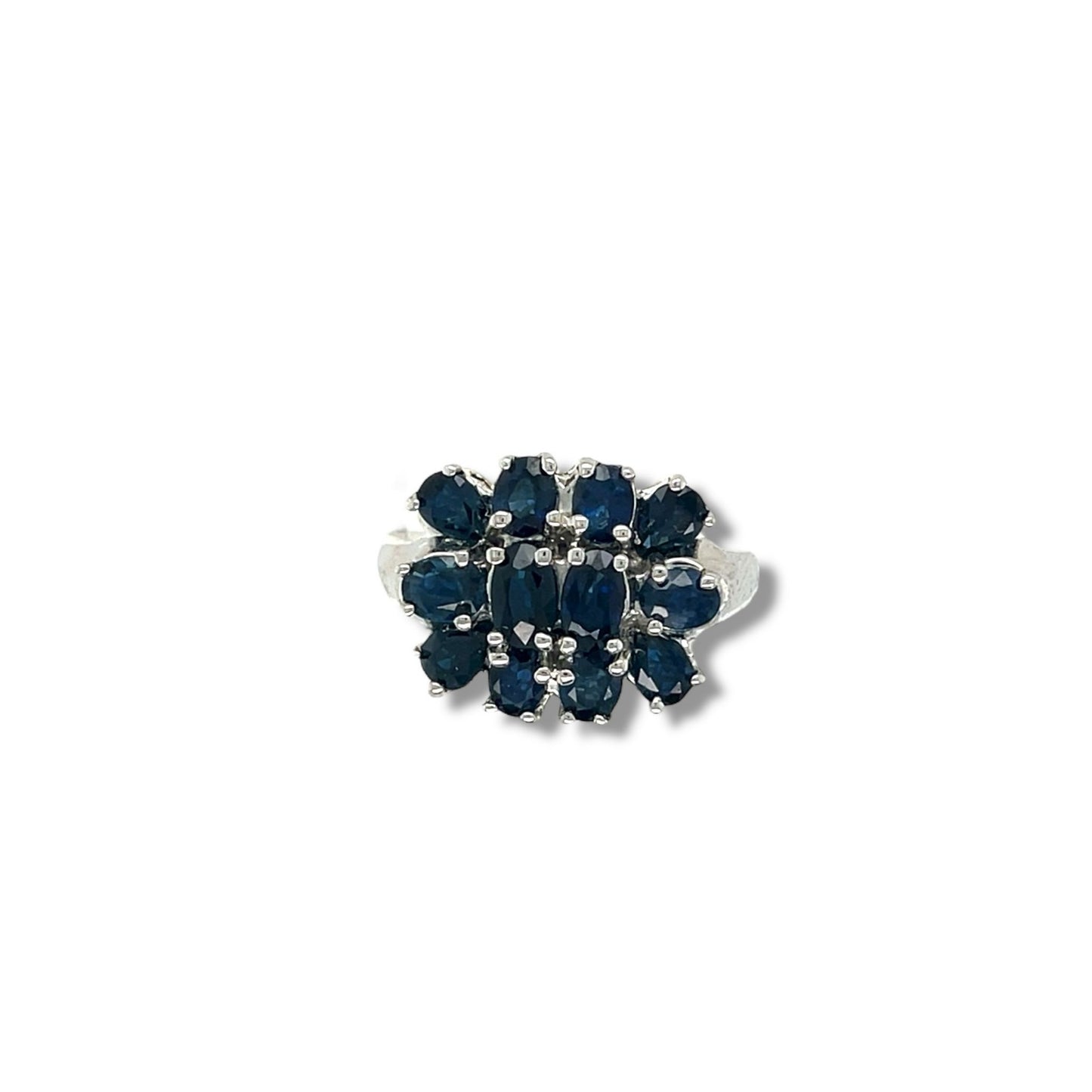 Sapphire-Cut White Gold Ring